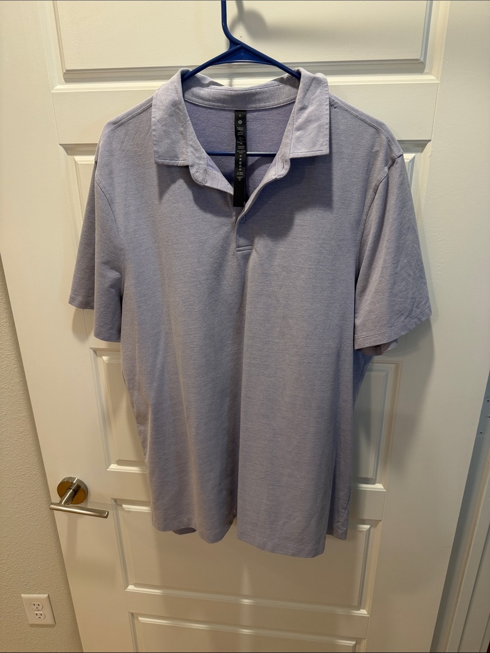 lululemon athletica Men's Lavender Short Sleeve Polo
